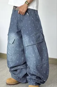 GAP EXTRA BAGGY ヒッコリーストライプ ペインターパンツ29×30 - メルカリ