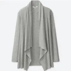 リブドレープカーディガン　ボルドー