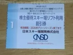 日本スキー場開発 株主優待 スキー場リフト割引券