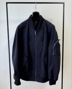 UNIQLO ユニクロ +J オーバーサイズ ブルゾン MA-1 BLACK L - メルカリ