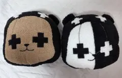 TOP4 in TOKYO DOME レトルトもこもこクッション 茶クマ白黒クマ