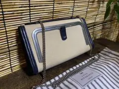 アニヤハインドマーチ　キャンバスレザーショルダーバッグ　チェーンバッグ　ミニ