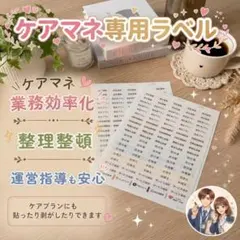 ケアマネ専用★業務効率化シールラベル2枚セット
