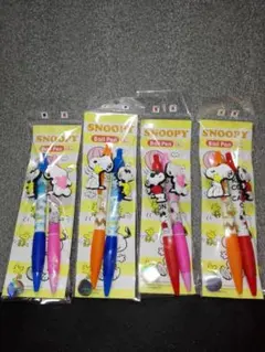 【新品】スヌーピー　ボールペン８本セット（オレンジ、青、赤、ピンク各２本）