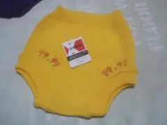 昭和レトロ★タグ付・あったかい毛糸のパンツ黄色★110