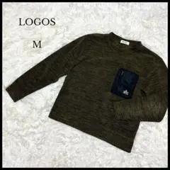 美品【LOGOS】ロゴス フリースカットソー プルオーバー M 緑 アウトドア
