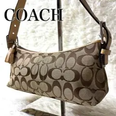 美品✨COACH コーチ シグネチャー ワンショルダーバッグ アクセサリーポーチ