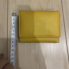 イエロー 三つ折り財布 コンパクトウォレット