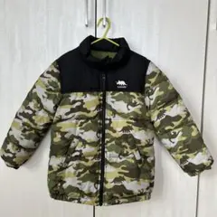迷彩柄恐竜プリント　ダウンジャケット 120cm