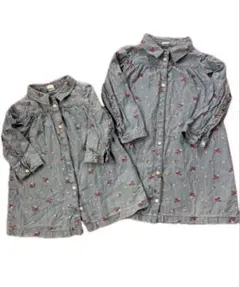 姉妹お揃い　ベビーギャップ デニム　ワンピース