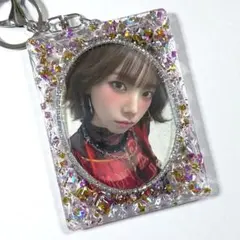 トレカ ケース デコ トレカキーホルダー レジン キルティング ゴールド ラメ