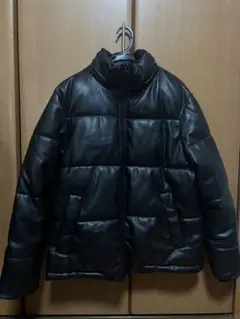 ZARAレザーダウンジャケット(フード装着可)