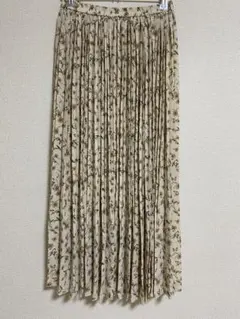 小花柄　プリーツスカート