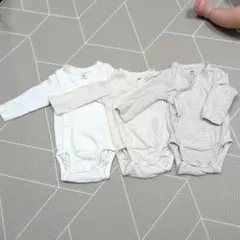 【未着用・美品】H&M オーガニックコットン ロンパース3枚セット