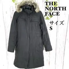 【人気】ザノースフェイス　ダウンジャケット　ダウンコート　黒　フード　ファー