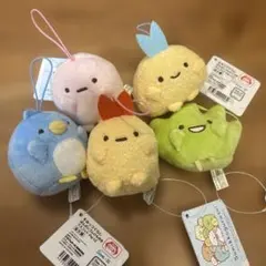 すみっコぐらし　ばんざいゴムひも付きマスコット　コンプリート5個セット