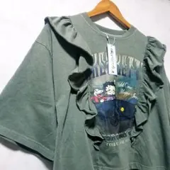 新品　BettyBoop　ベティブープ　可愛い　フリル　Tシャツ　M　レディース