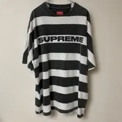 SUPREME ボーダーTシャツ　サイズL ボックスロゴ