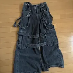ボンテージパンツ デニム カーゴ ワイド y2k gimmick グランジ M
