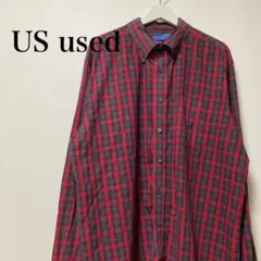 崔潇様★US 古着　NAUTICA ノーティカ　シャツ　赤チェックシャツ