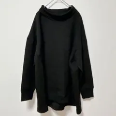 ハンチ オーバーサイズトレーナー F ハイネック シンプル リブ 着回し力抜群