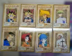 【PSA9】遊戯王　カードダス　キャラクター　8枚セット 遊戯王 バンダイ版 カードダス キャラクターカード 8枚セット フル