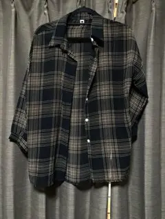 SHEIN シーイン 大きいサイズ 3XL シースルー 七分袖 チェックシャツ