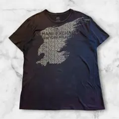 A/Xアルマーニ メンズTシャツ 00s イーグル柄 綿 黒 XL お兄系のサムネイル