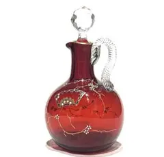 オールド・バカラ 1900年頃 珍品 メディチ 花瓶 ルビーレッド ディアマン オールド・バカラ 1900年頃 珍品 メディチ 花瓶 ルビーレッド