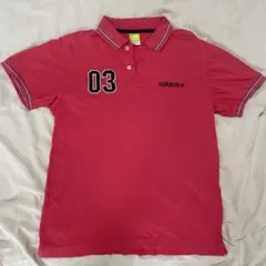 adidas 赤 ポロシャツ NEO LABEL 03