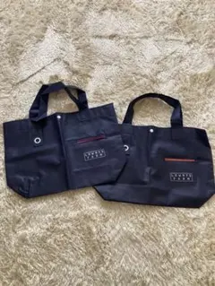 LOWRYS FARM ショップバッグ 2個セット ネイビー