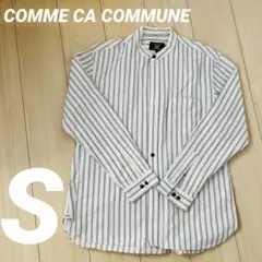 COMME CA COMMUNE ストライプ長袖シャツ S