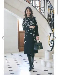 SEVEN TEN 花柄 長袖ワンピース XS