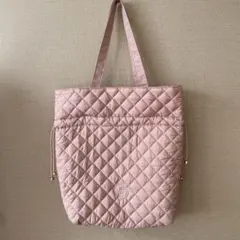 COCODEAL 推し活キルティング2WAYトートバッグ　モカピンク
