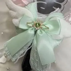 ペンライトリボン キンブレリボン ライトグリーン 黄緑 天使の羽 ②デザイン