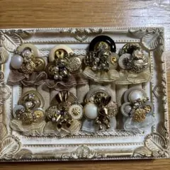 ハンドメイド ボタンカボションピアス用③