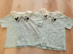 ミッキー・ミニー 襟付きセーラーTシャツ2枚セット　100サイズ、110サイズ