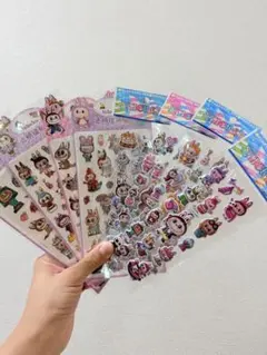 ラブブLABUBU キラキラシール　8枚セット