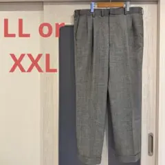 café soho チノパン　チェック　パンツ　ズボン　メンズ　秋冬　ワイド