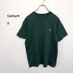 Carhartt WIP Tシャツ S ダークグリーンワンポイントd747