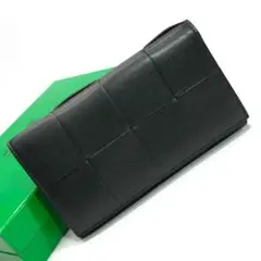 未使用✨希少 箱付 ボッテガヴェネタ カセット ロングウォレット ブラック