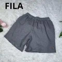 FILA フィラ　ショートパンツ　ボーダー　ネイビー　Lサイズ
