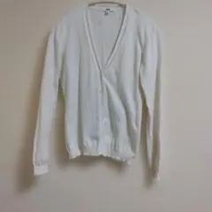 ユニクロカーデガン　白 サイズM