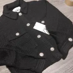新品未使用・ZARA ブラック ツイードジャケットXS（タグ付き）