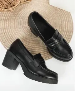 厚底　ローファー