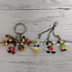 ディズニー　ミッキー　ミニー　ドナルド　キーホルダーセット　ビンテージ