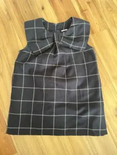 【美品】petit main チェック柄ワンピース 90サイズ フォーマルにも