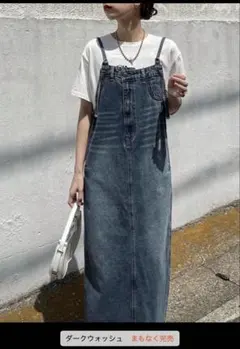 SHEIN ダークウォッシュ デニム キャミワンピース