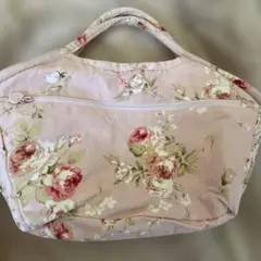薔薇柄　トートバッグ　ミニボストンバッグ