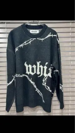 WHITELAND ブラック ニット セーター